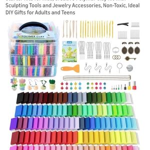Colorful Polymer Clay Set with Tools